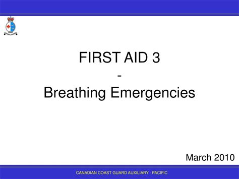 Ppt First Aid 3 Breathing Emergencies Powerpoint Presentation Free