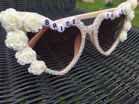 Ivory Heart Shaped Bride To Be Sunglasses Hen Party Glasses Etsy