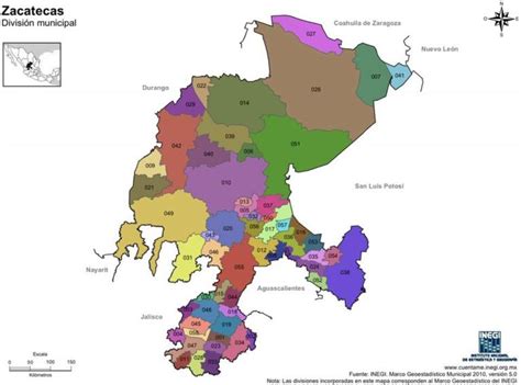 Mapa De Zacatecas Con Municipios