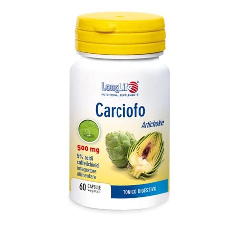 Carciofo 500mg LongLife 60 Capsule Vegetali Farmacia Loreto