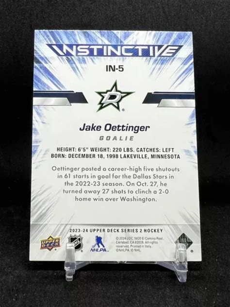 Upper Deck Series Instinctif Jake Oettinger In Dallas