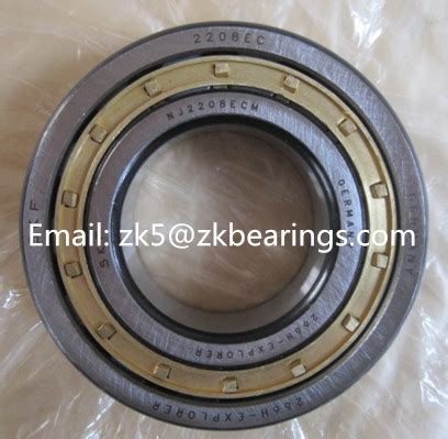 NJ 2208 ECP Single Row Cylindrical Roller Bearing NJ Design 40x80x23 Mm