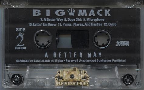 Big Mack A Better Way Cassette Tape Rap Music Guide