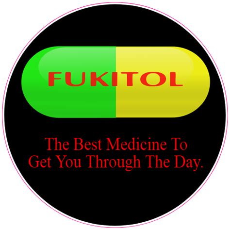 Fukitol Funny Medicine Sticker - U.S. Custom Stickers