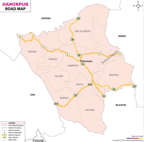 Road Map Of Himachal Pradesh