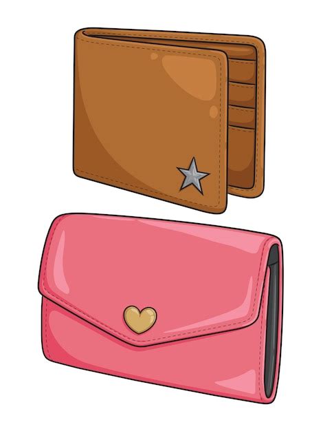 Dibujos Animados De Cartera Y Monedero Vector Premium Porn Sex Picture