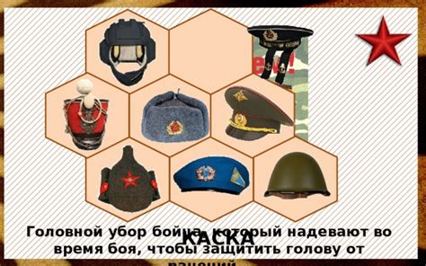 Головные уборы солдат