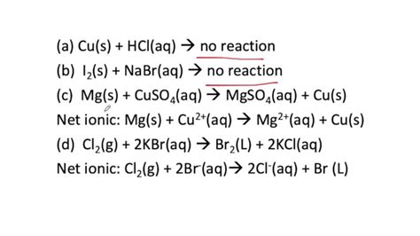 SOLVED Predict The Outcome Of The Reactions Represented By The