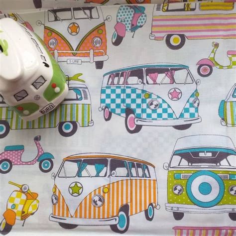 Vw Bus Fabric Etsy