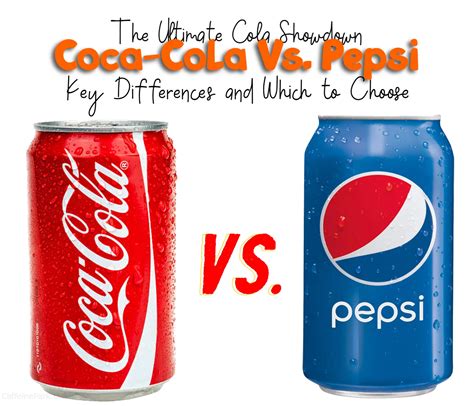 Coca Cola Vs Pepsi The Ultimate Cola Showdown