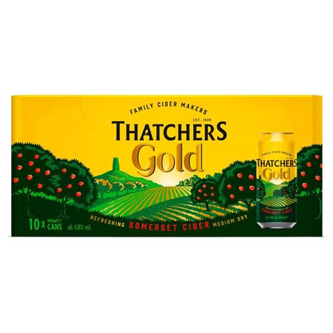 Thatchers Gold Medium Dry Cider Cans Morrisons Online Groceries And Offers