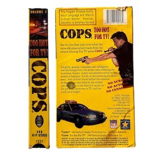 Cops Too Hot For TV VHS Tape Etsy