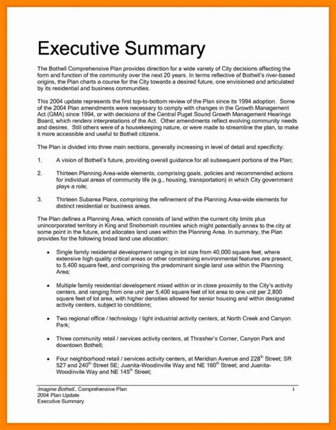 Executive Summary Report Te Status Example Pdf Project intended for ...