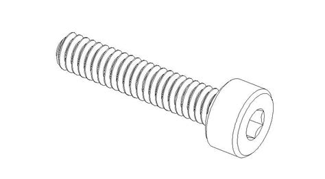 Creative metric screw elevation block cad drawing details dwg file - Cadbull