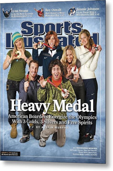 Us Snowboarding Medalists, 2006 Winter Olympics Sports Illustrated Cover Metal Print by Sports ...