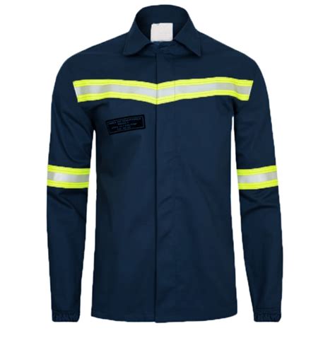 Camisa NR10 AntiChama Arco Elétrico Azul Sem Bolso CA46298