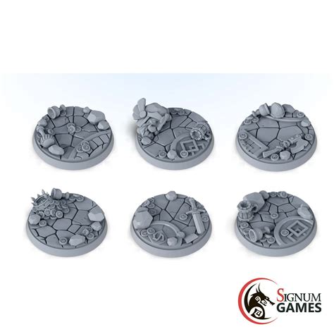 Skagard Bases, Round 50mm (2) - Resin Fantasy Miniature