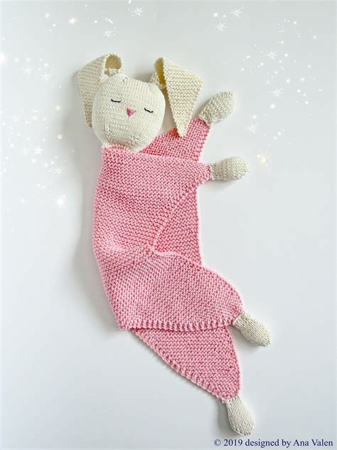 Baby Comfort Cuddle Blanket Pattern PDF Bunny Lovey Knit Baby Etsy