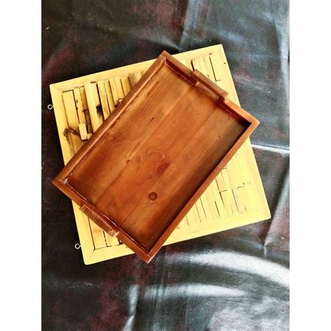 Jual Nampan Baki Tray Kayu Pinus 40 X 30 X4 Cm Shopee Indonesia