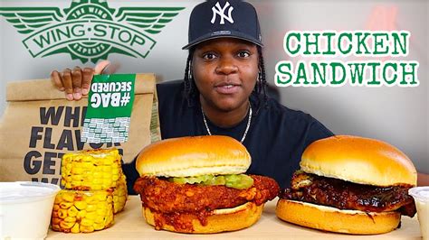 Wingstop New Atomic Chicken Sandwich • Mukbang Youtube