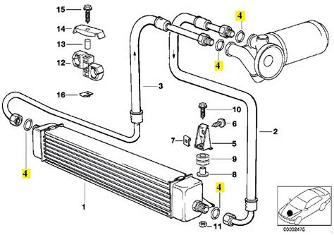 IMS GENUINE BMW NEW OIL COOLER PIPE O RING 17228604345 BMW 1 SERIES