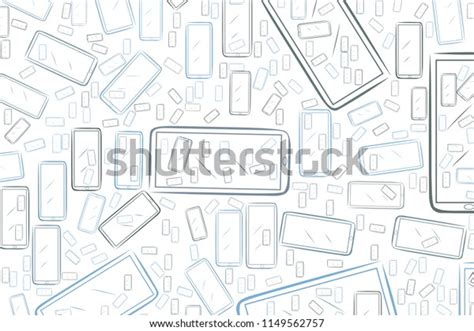 Abstract Background Handphone Mobilephone Vector Artwork Stock Vector