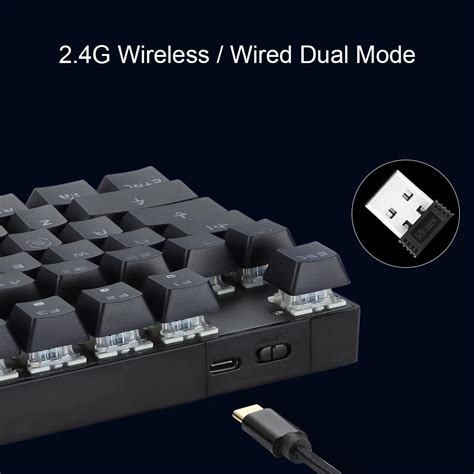 Motospeed Wired Wireless Dual Mode 87 Keys Red Switch Mechanical