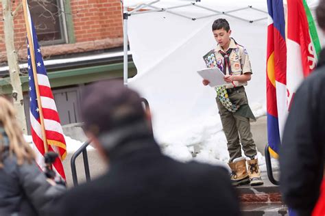 Newly Pinned Eagle Scout Unveils Veteran Memorial Plaque In Aspen