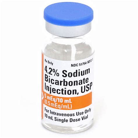 Sodium Bicarbonate Injections Acidosis And Ph Balance Aid — Mountainside