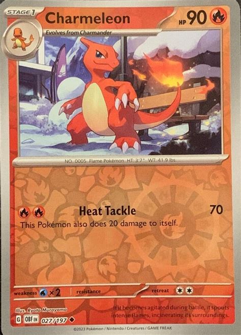 Charmeleon Reverse Holo 27 Prices Pokemon Obsidian Flames