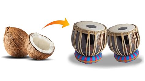 Best Craft Idea How To Make A Mini Tabla From Waste Coconut Shell