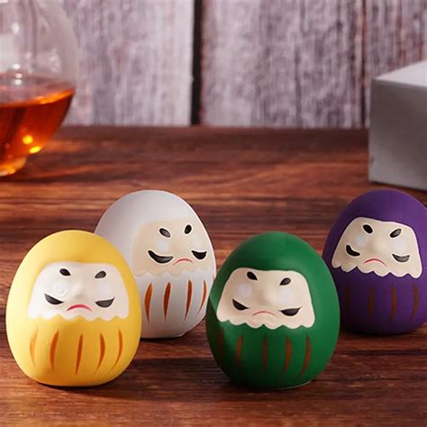 Japo Skie Ceramiczne Rzemios O Daruma Colors Talizman Fortuna