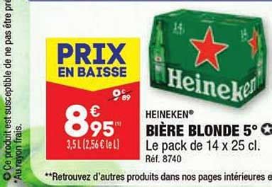 Promo Heineken Bi Re Blonde Chez Aldi Icatalogue Fr