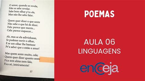 Encceja Linguagens Aula Literatura Poemas Youtube