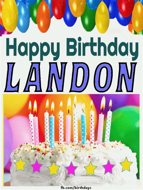 Happy Birthday LANDON images gif