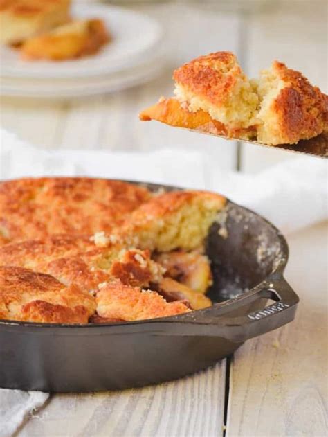 Old Fashioned Cast Iron Peach Cobbler Story The Art Of Baking