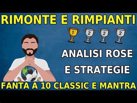 Rimonte E Rimpianti Al Fantacalcio Le Mie Classifiche Parte