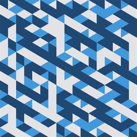 Free Vector Blue Geometric Seamless Pattern Abstract Background