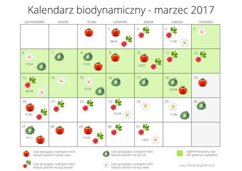 Kalendarz biodynamiczny marzec 2017 Słoneczny Balkon