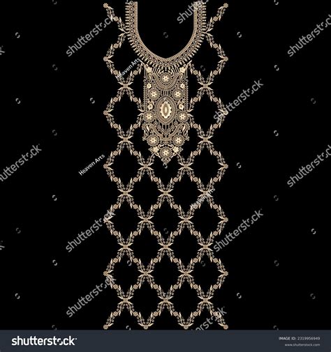 Textile Neckline Indian Asian Embroidery Design Stock Illustration 2319956949 Shutterstock