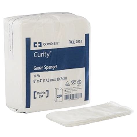 Covidien 2835 Curity 4 X 8 Inch Gauze Sponge 12 Ply Vitality Medical