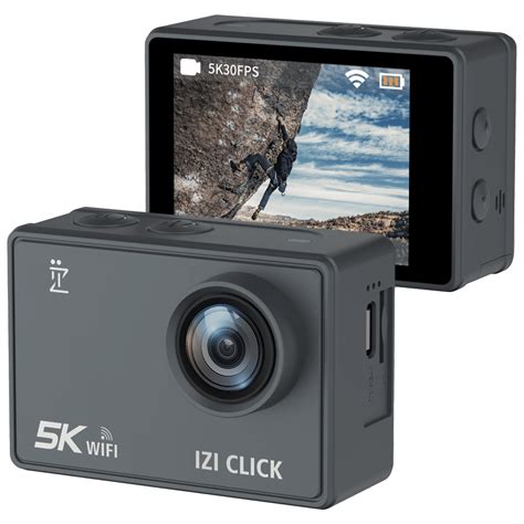 Buy IZI CLICK 5K and 50MP 30 FPS Waterproof Sports Action Camera with Wide Angle Lens (Grey ...