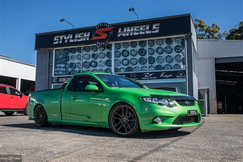 Ford Falcon FG XR6 Ute Green With Bronze Koya SF11 Wheel Wheel Front