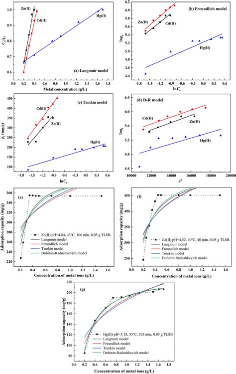 Linear Fitting Curves Of Adsorption Isotherm Models To The Experimental Download Scientific