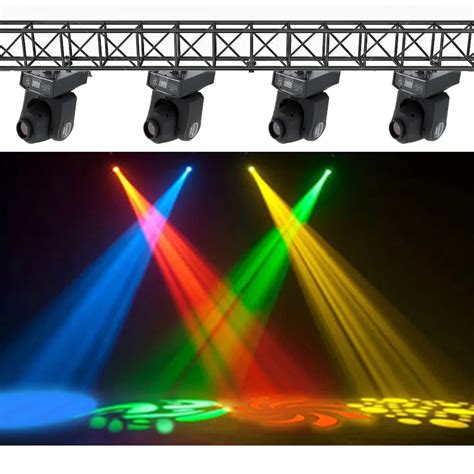 25W Disco Party Light DMX512 Mini Moving Head Light 8 Colors LED Stage