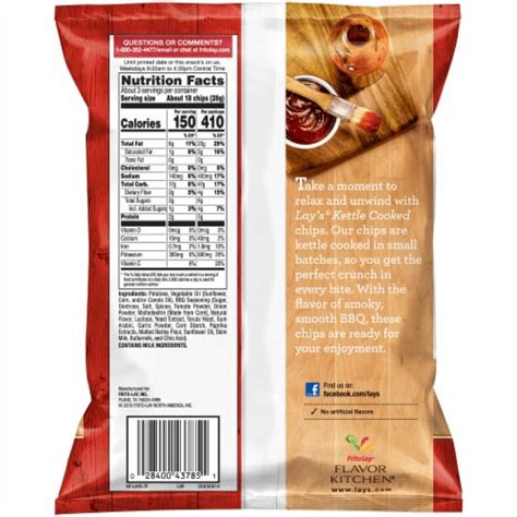 Lay S Kettle Cooked Mesquite Bbq Flavored Potato Chips Oz Qfc