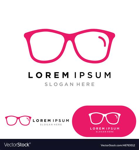 Glasses Logo Design Royalty Free Vector Image VectorStock