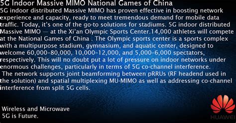 Page 3 Of 5g Indoor Massive Mimo National Games Of China Huawei