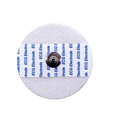 White Round Disposable Ecg Electrodes Medical Adult Mm Diameter