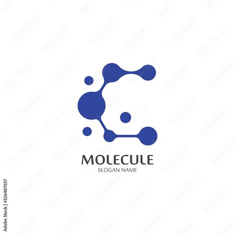 Molecular Logo Structure Chemical Atoms Vector Illustration Stock Vector Adobe Stock